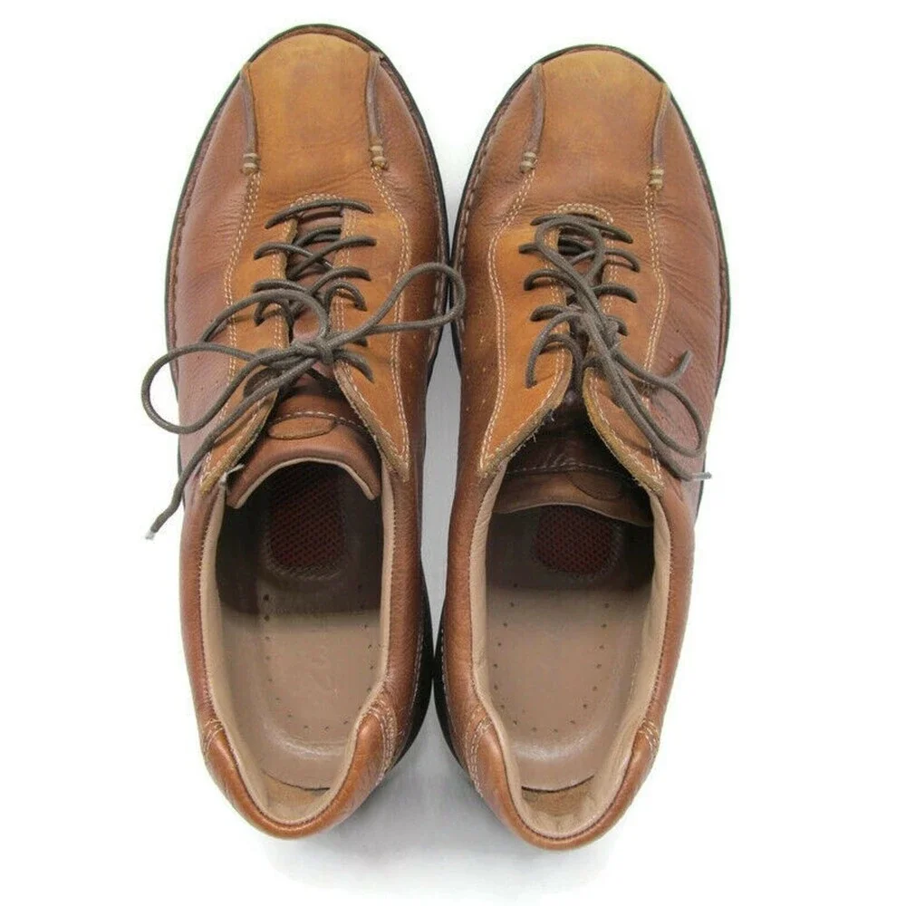 Clarks Leather  Lace Up Brown Oxfords  Mens Size US 10.5 Casual Shoes